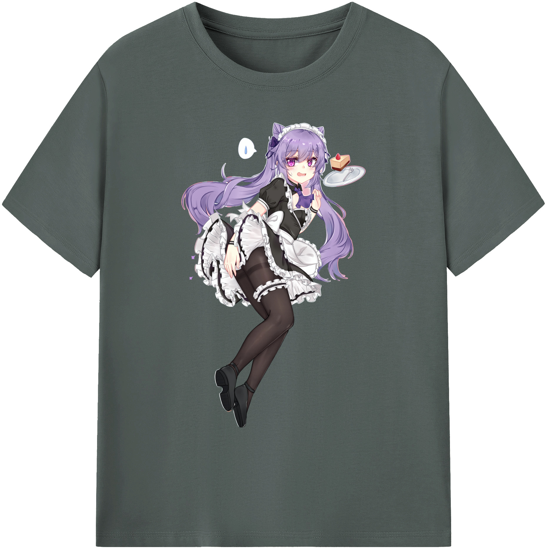 げんし神 刻晴 こくせい genshin Kokusei 綿100％ メンズ半袖Tシャツ｜肌触りやわらか＆通気性